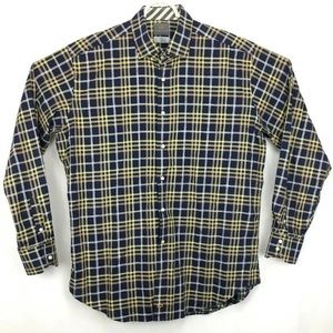 Thomas Dean Striped Button Up Dress Shirt Size XL